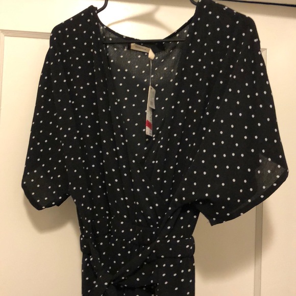 Polka dot black jumpsuit/ romper - Picture 2 of 5